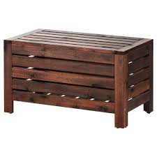 Applaro Storage Bench Outdoor Brown Stained Brown Shop Ikea Ikea Outdoor Storage Bench Ikea Storage Bench