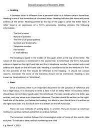 The body of the letter and the sender's and recipient's addresses are left justified and single. 17 Sample Business Letters In Pdf Ms Word