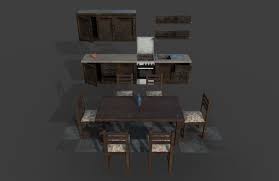 403 s noble st shelbyville, in 46176 usa. 3d Model Old Kitchen Furniture Cgtrader