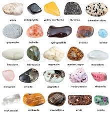 White gemstones are often used as a diamond alternative. Collection Of Natural Mineral Gem Stock Image Colourbox
