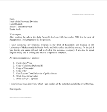 Contoh Surat Lamaran Kerja Receptionist Hotel Dalam Bahasa Inggris Surat Inggris Bahasa