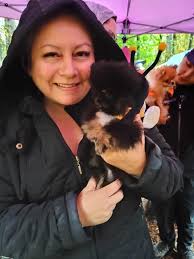 Meeting puppy at Jasper park