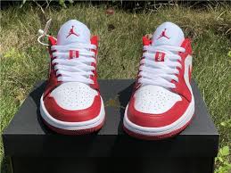 2020 Cheap Air Jordan 1 Low Gym Red White 553558 611 In 2020 Air Jordans Air Jordans Retro Jordan 1 Low