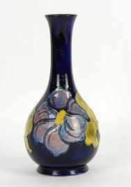 Check spelling or type a new query. Walter Moorcroft Clematis Vase With Purple Yellow And Pink Flowers On A Cobalt Ground Mutualart