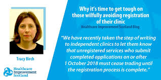 Healthcare Improvement Scotland على X: "Tracy Birch explains why it's time  to get tough with independent clinics that appear to be wilfully avoiding  registration: https://t.co/3r1agTOups https://t.co/TamtojZdy6"
