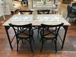 Anges high back dining chairs black and chrome (set of 4). 5 Piece Setting Dining Table 160x90cm French Table Black Cross Back Dining Chair Ebay