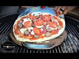 How To Grill Pizza On The Weber Pizza Stone Pizza On The Barbecue Outdoor Kitchen Youtube In 2020 Grilled Pizza Grill Pizza Stone Recipe Grilled Pizza Stone