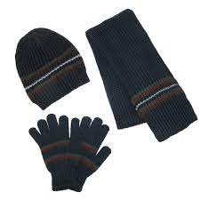 Winter Gloves And Scarves Mens Knit Hat Gloves And Scarf Winter Set By Ctm Knit Hat For Men Men S Knit Knitted Hats