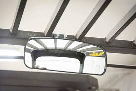 Deluxe Rear View Mirror for Forklifts, Fits 3/16" - 1" Roll Cage, Toyota,  Hyster, Yale, etc.