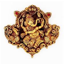 Traditional Nagas Work Dancing Ganesh Pendant Ganesh Pendant Antique Gold Jewelry Gold Jewelry Indian