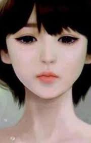 Image result for tranh vẽ cô gái tóc ngắn