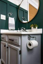 modern green bathroom makeover small stuff counts green bathroom decor dark green bathrooms painted vanity bathroom