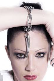 Chunky Kettenarmband mit Spike Anhänger, Gothic Post Apocalyptic Cuff,  FORBIDDEN Armband