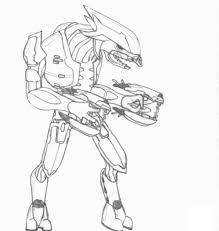 Their combat suit sure looks very intricate and they all wear a helmet with closed visor. Free Printable Halo Coloring Pages For Kids