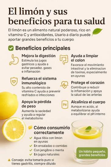 El limón y sus beneficios para tu salud