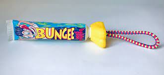 Vintage 1993 Amurol BUNGEE Jump Bubble Gum Tube 6” candy container YELLOW |  eBay
