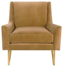 Accent chair armchair, modern upholstered nap chair comfy lounge chair sofa side chair. Worlds Away Lounge Chair With Brass Legs Velvet Wrenn Contemporary Armchairs And Accent Chairs By Greatfurnituredeal Houzz