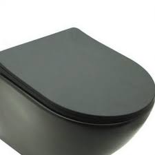 Salle de bain insigne cuvette wc suspendu geberit dessin sur. Abattant Noir Mat Pour Wc Cort Accessoires Wc Rue Du Bain