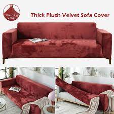 Find great deals on sofas slipcovers at kohl's today! Thick Plush Velvet Sofa Covers Easy Fit 1 2 3 4 Seater Stretch Protector Soft Couch Cover Wish