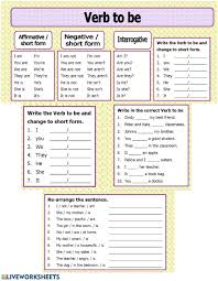 Grammar Yl 3 Verb To Be Interactive Worksheet In 2020 Grammar Superlative Adjectives Worksheets