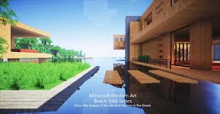 A modern wooden house in minecraft is a very cool building idea, it takes the whole modern quartz white house but translates it into wooden architecture. Gn Modern Wooden Villa Gn Modern House Collection 04 Minecraft Map