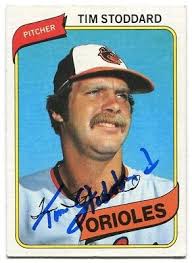 TIM STODDARD signed 1980 Topps #314 Baltimore Orioles World Champs '84Cubs  COA