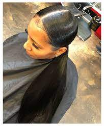 Sleek Ponytail Black Women Outfit Sleekponytailblackwomenoutfit In 2021 Low Ponytail Hairstyles Sleek Ponytail Hairstyles Hair Ponytail Styles