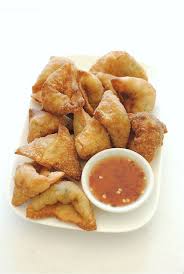 Fried Shrimp And Pork Dumplings With A Sweet And Sour Sauce Bev Cooks In 2020 Pork Dumpling Recipes Sweet And Sour Sauces