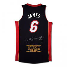 How the heat made the coolest jerseys in the nba. Lebron James Signed Jersey Miami Heat 10th Anniversary Stats Road Jersey