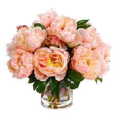 Peony Faux Flower Arrangement Faux Flower Arrangements Faux Flowers Artificial Flower Arrangements
