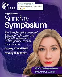 Is Your Institution Ready for the Future of Learning? Explore the  transformative power of AI and education technology with expert insights  from Dr. Elisa Forestan-Barnes at our Sunday Symposium. April 27, 2025 |