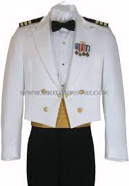 U S Navy Male Officer Enlisted Dinner Dress White Jacket