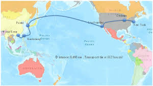 In most cases, these journeys take between two weeks and a month to complete. Transport Route For Container Cargo From Hong Kong To New York Using Download Scientific Diagram