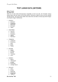 Maintenance atau yang dibaca maintenance adalah pemeliharaan terhadap sesuatu, yang sering digunakan untuk menyebut nah, game offline tidak mengalami maintenance, melainkan update, untuk memperbaiki masalah masalah. Pdf 03 Test Antonim Lawan Kata Wahyuna Wahyuna Academia Edu