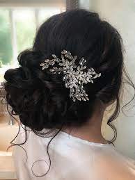 Big Bridal Bun Curly Curly Bridal Hair Black Hair Updo Hairstyles Bridal Hair And Makeup