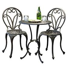 Cast Aluminum Dark Gold Bistro Set Outdoor Bistro Set Bistro Patio Set Patio Furniture Deals