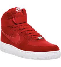 Air Force 1 High Top Trainers Red Trainers Red Nike Red Sneakers