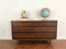 Mid Century Modern 6 Drawer Dresser Changing Table Bathroomvanity Los Angeles Changing Table Dresser Custom Furniture 6 Drawer Dresser