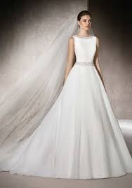 St Patrick Boat Neck Neckline A Line Wedding Dress In Crepe Features Boat Neck Wedding Dress Dream Wedding Dresses Bridal Dresses