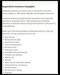 Don't wait for my answer. Examples For Imperative Sentence English Sentence And Phrase 12761611 Meritnation Com