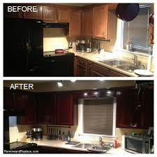 Follow these directions on how to stain kitchen cabinets and give them a fresh look. How To Refinish Your Kitchen Cabinets For Under 20 Dollars Easy Diy Weekend Project Simple Kitchen Remodel Stained Kitchen Cabinets Home Diy