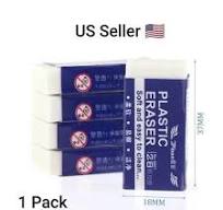 2B White PVC Eraser Student Exam Office Sketch Soft Eraser Stationery  Supplies | eBay