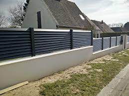 installation cloture aluminium gris anthracite oise amenagement jardin facade amenagement jardin cloture cloture maison