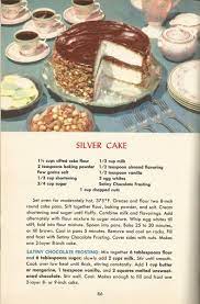 Vintage Recipes 1950s Cakes Silver Cake Vintage Recipes Vintage Baking Retro Recipes