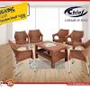 Gaohh office table and chair set living room corridor coffee shop tea shop lounge meeting room shopping mall supermarket negotiation room hotel leisure simple 1 table 4 chairs (color : 1