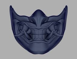 Sub Zero Samurai Mask For Face From Mortal Kombat 11 3d Print Model Print Models Samurai Mortal Kombat