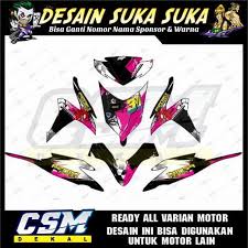 Stiker motor honda vario 125 pgm fi warna oranye striping modifikasi. 614 Dekal Decal Motor Vario 125 Stiker Sticker Striping Body Pink Racing Brush Shopee Indonesia