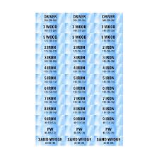 Golf Club Distance Chart Labels Mens Labelvalue Com