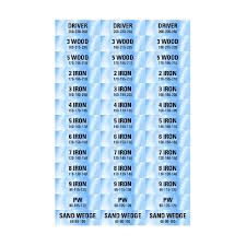 golf club distance chart labels mens labelvalue com