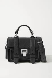 Leave it to proenza schouler to zhush up the traditional schoolboy satchel! Black Ps1 Micro Leather Shoulder Bag Proenza Schouler Net A Porter